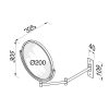 Shaving mirror with 2 arms 5x magnification ø 200 mm Chrome (911076) - Image 6