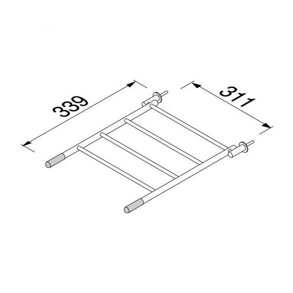 Bucket grating 31 cm Chrome (911100) - Image 2