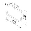 Toilet roll holder without cover Chrome (912146) - Image 3