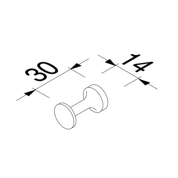 Towel hook small Chrome (912801) - Image 2