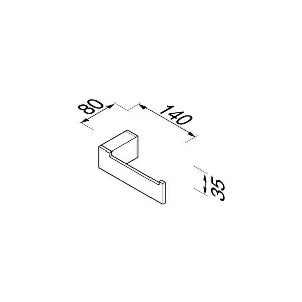 Toilet roll holder without cover Chrome (913509-02) - Image 3