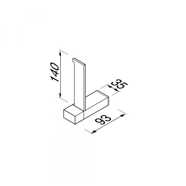 Spare toilet roll holder Chrome (913512-02) - Image 4