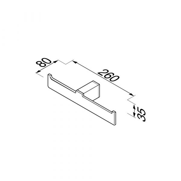 Toilet roll holder without cover double Chrome (913518-02) - Image 3