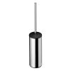 Toilet brush and holder freestanding Chrome (black brush head) (914510-02)