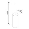 Toilet brush and holder freestanding Chrome (black brush head) (914510-02) - Image 5
