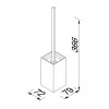 Toilet brush and holder Chrome (black brush head) (915113-06) - Image 2