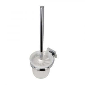 Toilet brush and holder Chrome (white brush head) (915117)