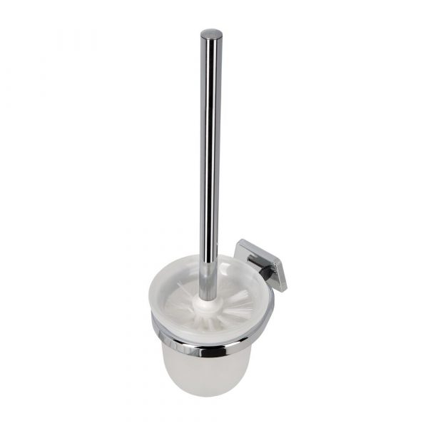 Toilet brush and holder Chrome (white brush head) (915117)