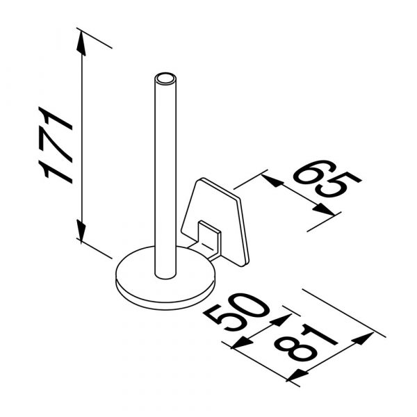 Spare toilet roll holder Chrome (915126) - Image 3
