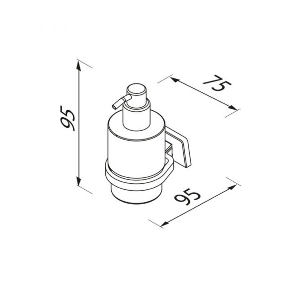 Soap dispenser 200 ml Chrome (915137) - Image 2