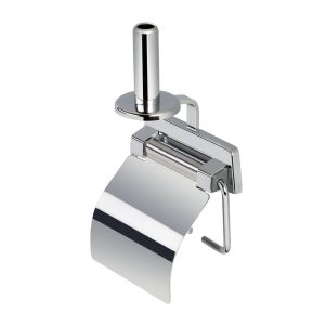 Toilet roll holder with cover and spare toilet roll holder Chrome (915144A)