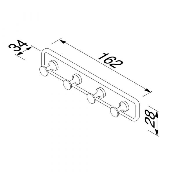 Towel hook multi Chrome (915281) - Image 3