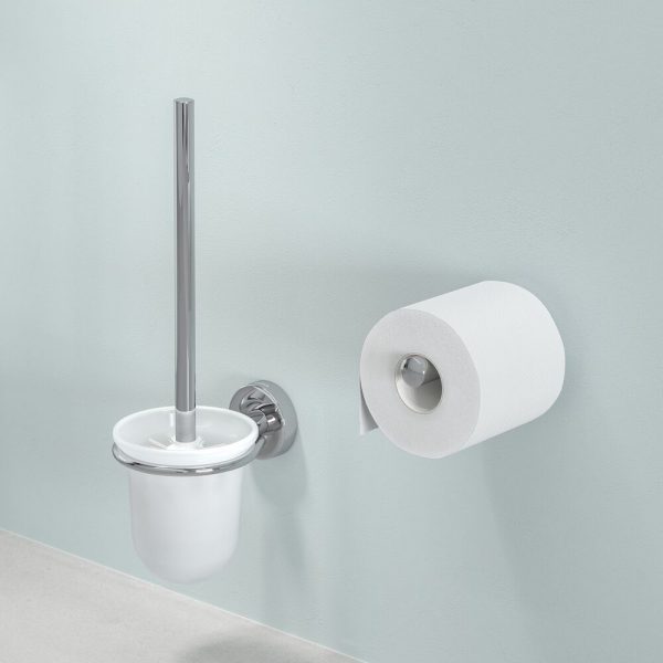 Toilet brush and holder Chrome (white brush head) (915510) - Image 2