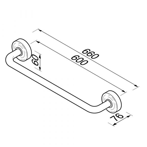 Towel rail 60 cm Chrome (915531-60) - Image 3