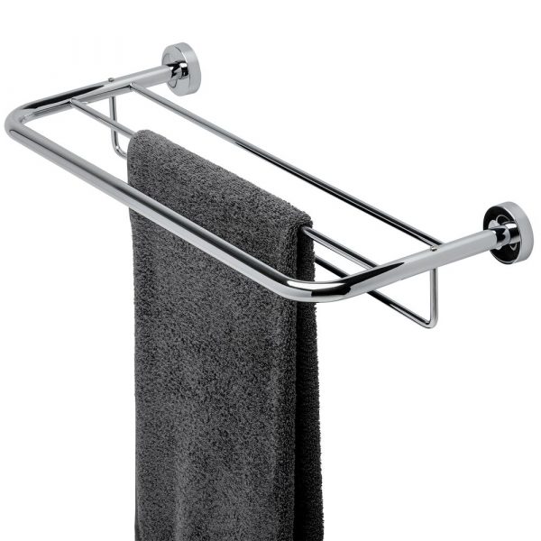 Towel rail with shelf 60 cm Chrome (915552)
