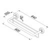 Towel rail with shelf 60 cm Chrome (915552) - Image 4