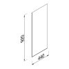 Urinal partition White toughened perspex (915673) - Image 2