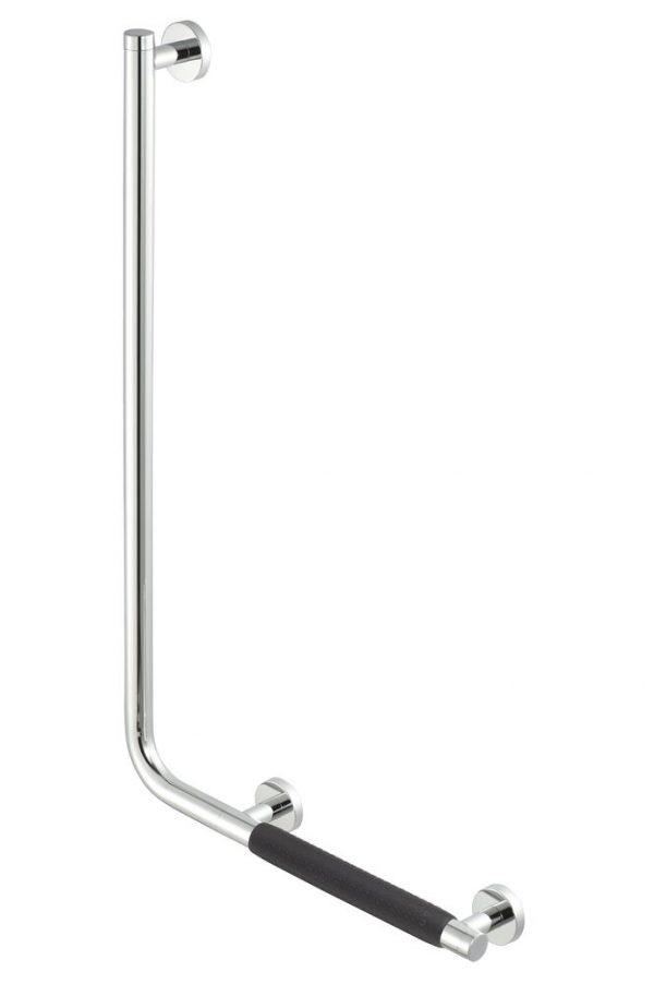Grab rail 90° - Left-handed Chrome (anti-slip handle included) (915808-62-L)