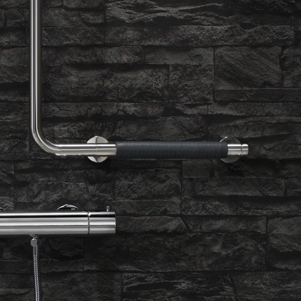 Grab rail 90° - Left-handed Chrome (anti-slip handle included) (915808-62-L) - Image 2