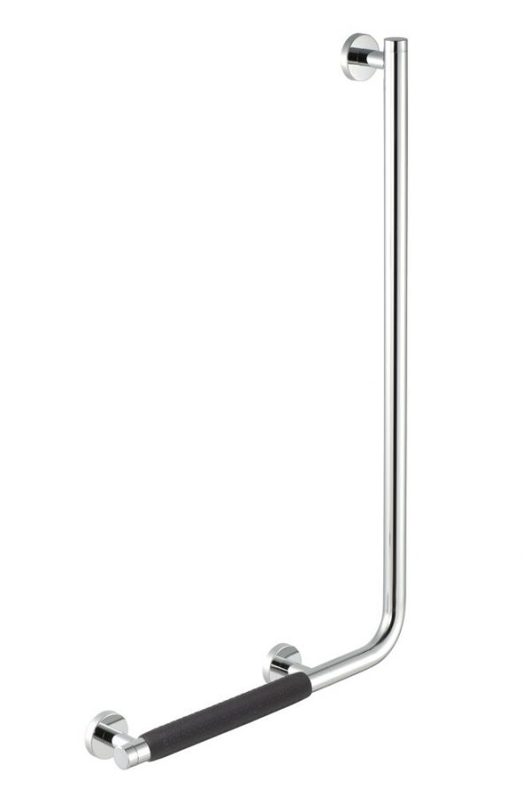 Grab rail 90° - Right-handed Chrome (anti-slip handle included) (915808-62-R)