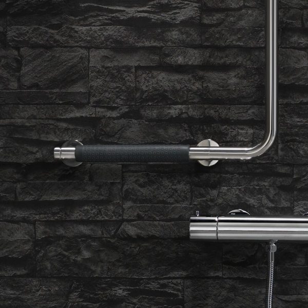 Grab rail 90° - Right-handed Chrome (anti-slip handle included) (915808-62-R) - Image 2