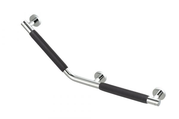 Grab rail 135° - Left-handed Chrome (anti-slip handle included) (915809-62-L)