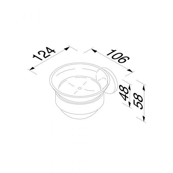 Soap holder with glass Chrome (916503-02) - Image 4