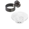 Soap holder with glass Brushed metal black (916503-09) - Image 3