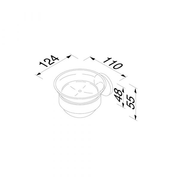 Soap holder with glass Brushed metal black (916503-09) - Image 5