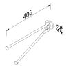 Towel rail with 2 arms Chrome (916505-02) - Image 5