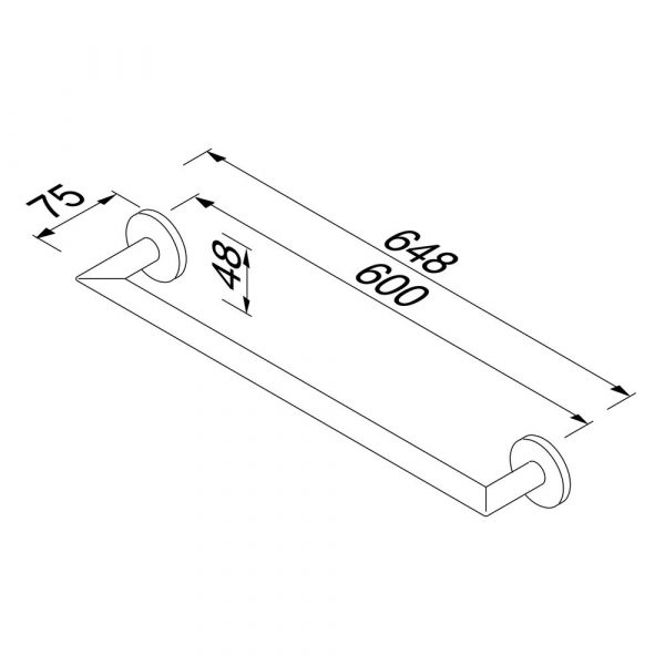 Towel rail 60 cm Chrome (916507-02-60) - Image 6