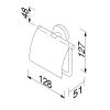 Toilet roll holder with cover Brushed stainless steel (916508-05) - Image 5