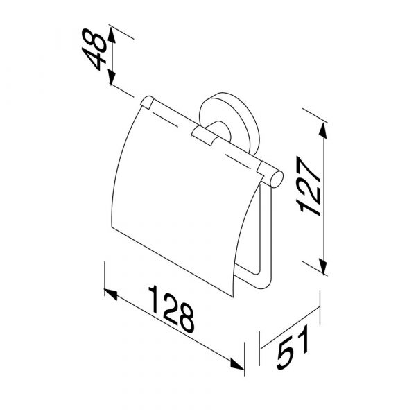 Toilet roll holder with cover Brushed stainless steel (916508-05) - Image 5