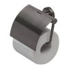 Toilet roll holder with cover Brushed metal black (916508-09)