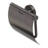 Toilet roll holder with cover Brushed metal black (916508-09) - Image 2