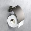 Toilet roll holder with cover Brushed metal black (916508-09) - Image 3