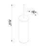 Toilet brush and holder freestanding Chrome (black brush head) (916510-06) - Image 4