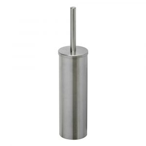 Toilet brush and holder Brushed stainless steel (white brush head) (916511-05)