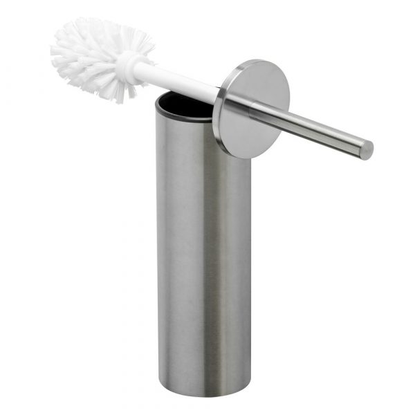 Toilet brush and holder Brushed stainless steel (white brush head) (916511-05) - Image 2