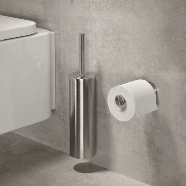 Toilet brush and holder Brushed stainless steel (white brush head) (916511-05) - Image 4