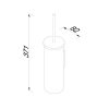 Toilet brush and holder Brushed stainless steel (white brush head) (916511-05) - Image 5