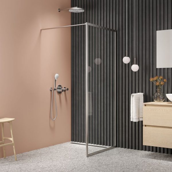 Towel rail with 1 arm Brushed stainless steel (916519-05) - Image 6