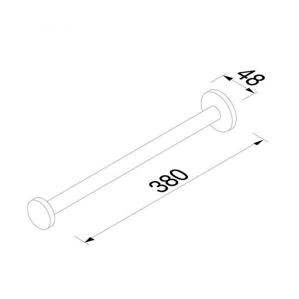Towel rail with 1 arm Black (916519-06) - Image 3