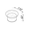 Soap holder with glass freestanding Chrome (916532-02) - Image 2