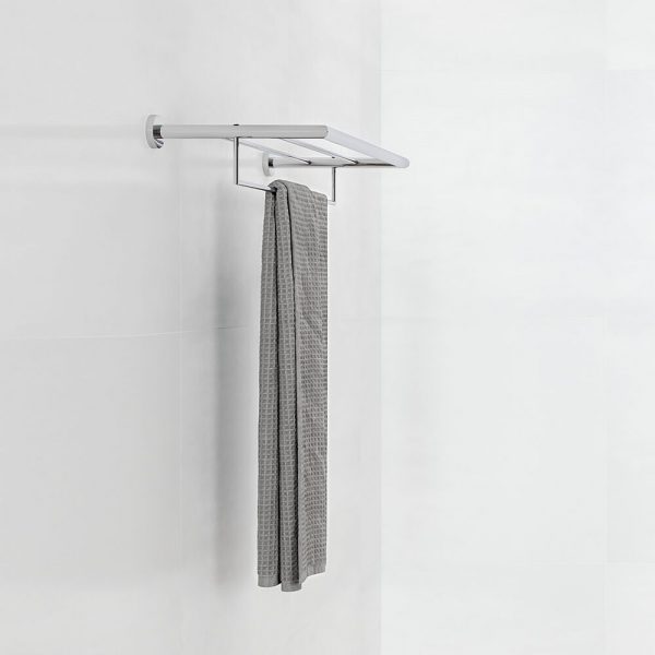 Towel rail with shelf 60 cm Chrome (916552-02) - Image 3