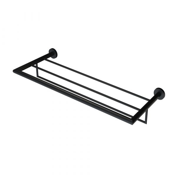 Towel rail with shelf 60 cm Black (916552-06) - Image 2