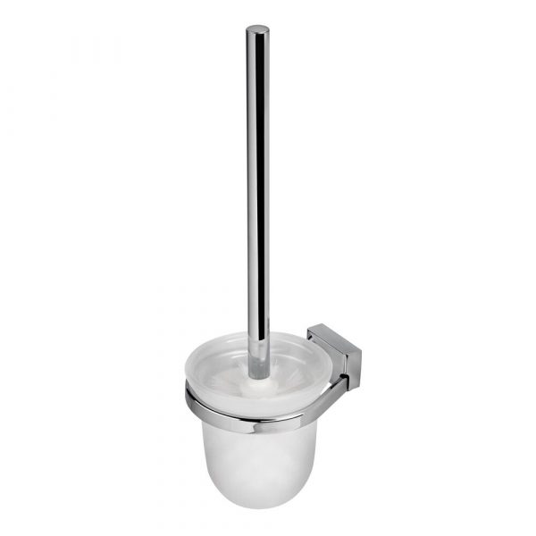Toilet brush and holder Chrome (white brush head) (917010)