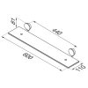 Bathroom shelf 60 cm Brushed stainless steel (917201-05-60) - Image 5