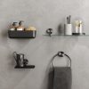Bathroom shelf 60 cm Brushed metal black (917201-09-60) - Image 3