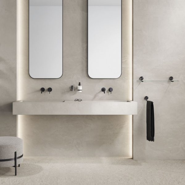 Towel rail with 1 arm Brushed metal black (917205-09) - Image 3